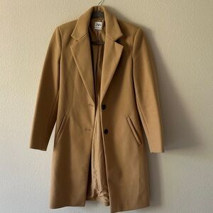 Zara Camel Wool Overcoat